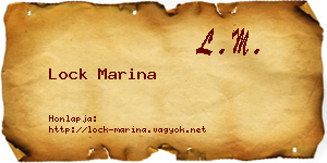 Lock Marina névjegykártya